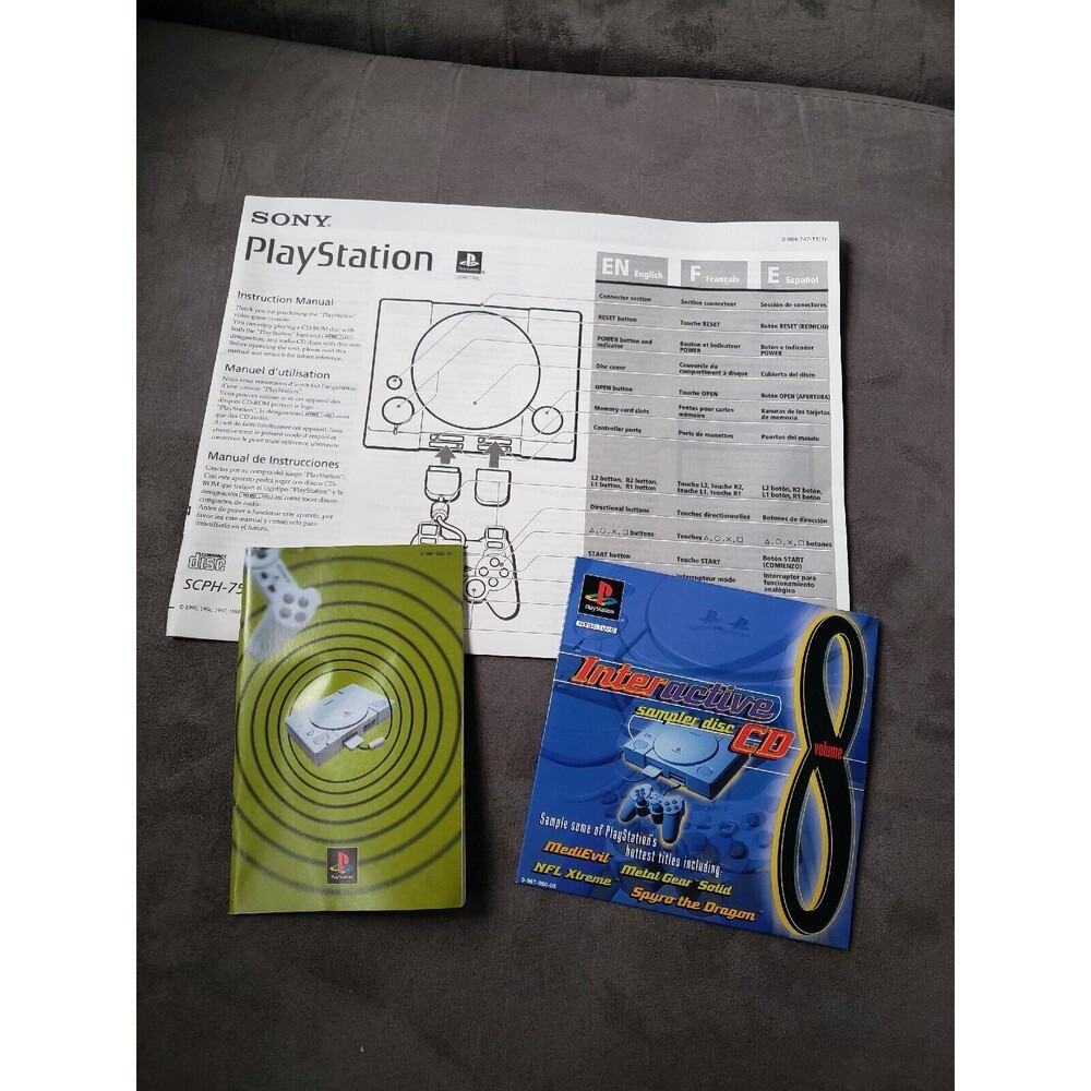 Original Playstation Manuals & Sample Disc 8